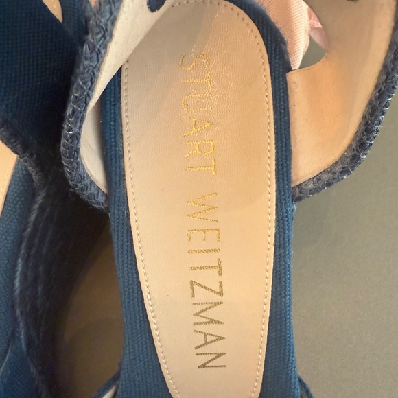 Stuart Weitzman Maguerta Espadrille Wedge Color: Nice Blue Size: 6.5 - Picture 4 of 9